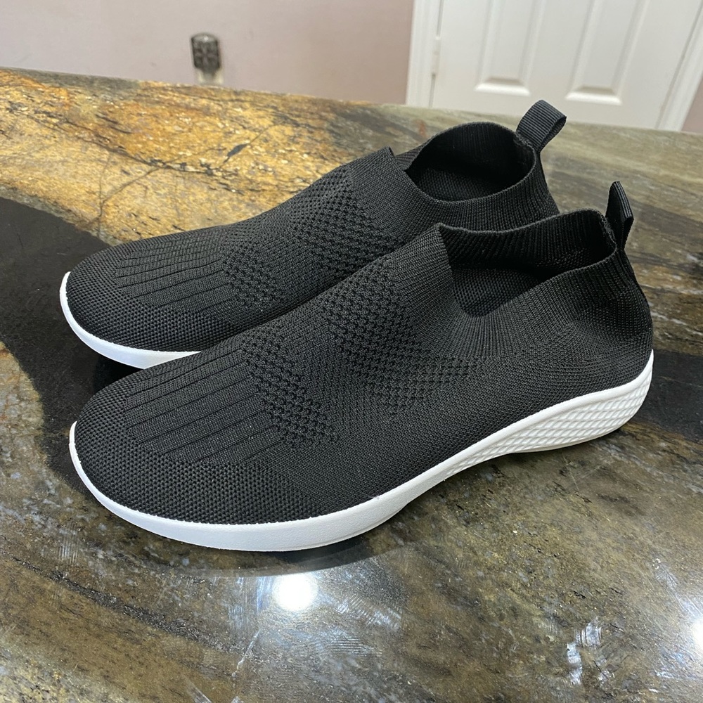 Black loafers